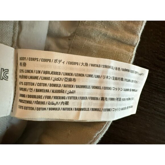 NWT Abercrombie & Fitch Wide-Leg Linen Blend Cotton Lined Pants Size L - Picture 4 of 10